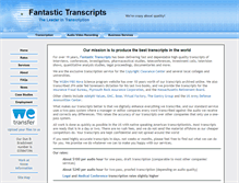 Tablet Screenshot of fantastictranscripts.com